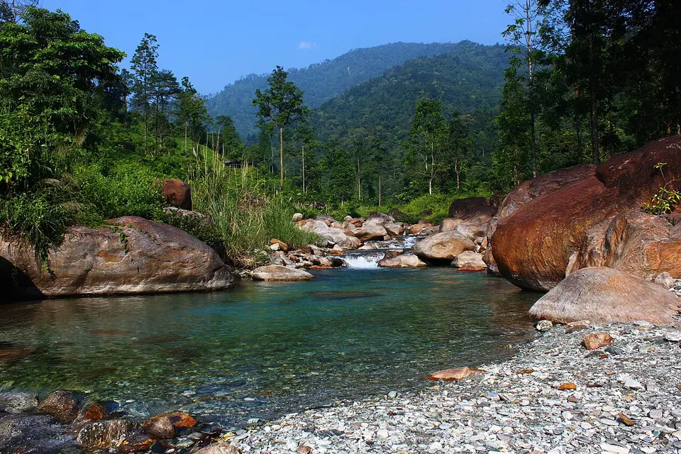 The Jaldhaka river at Jhalong in the Kalimpong hills
