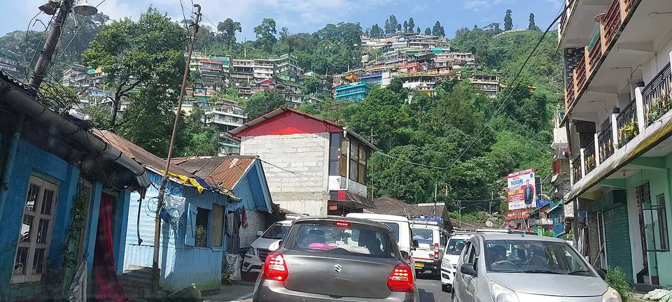 Kurseong town in Darjeeling district