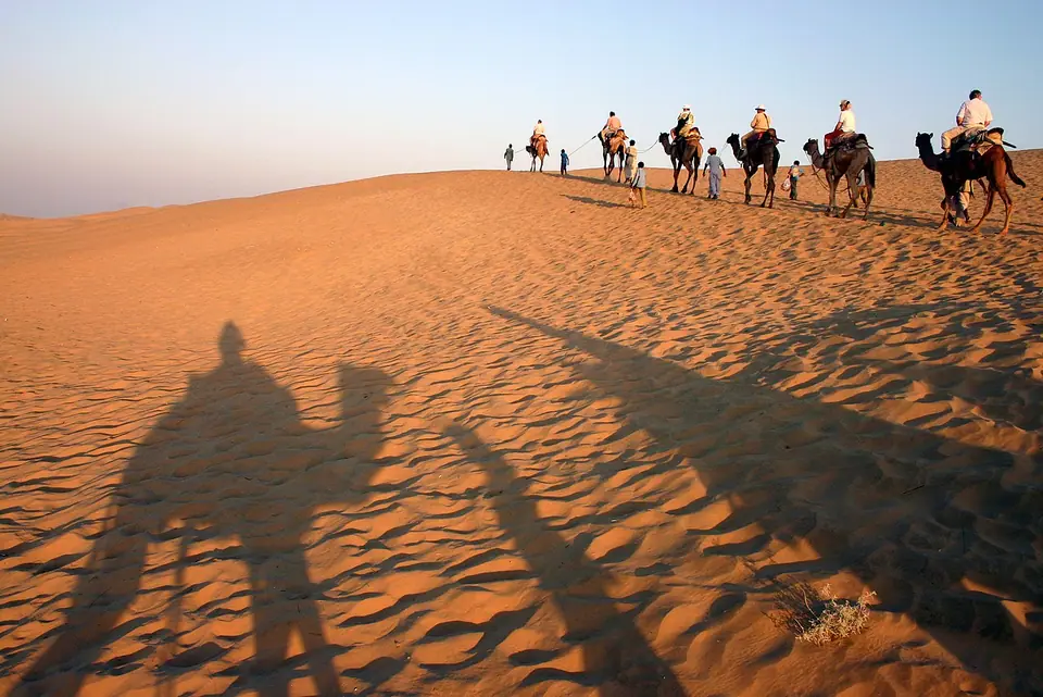 Sand dunes of the Thar Desert near Khuri, Rajasthan